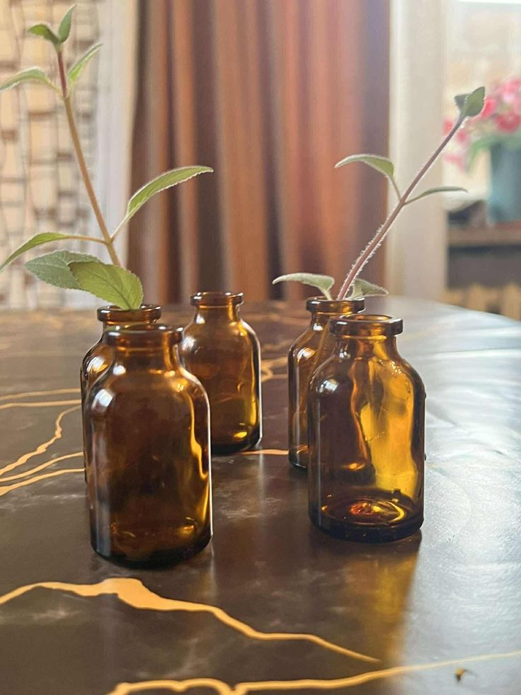 Amber Glass & Apothecary Jars