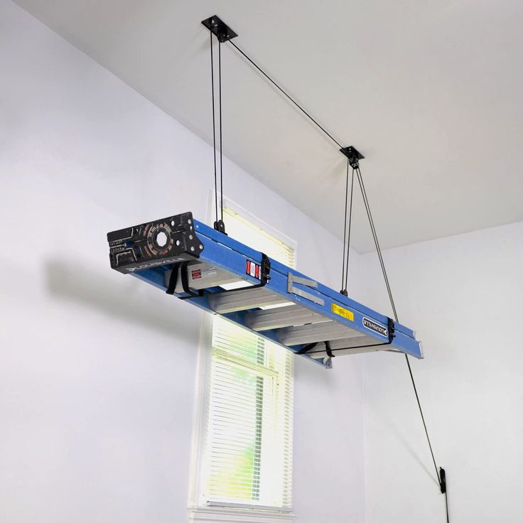 Ladder Storage Using Pulley System