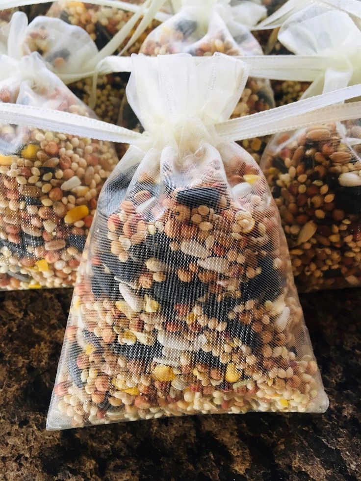 Backyard Wedding DIY Love Bird's Seed Favors