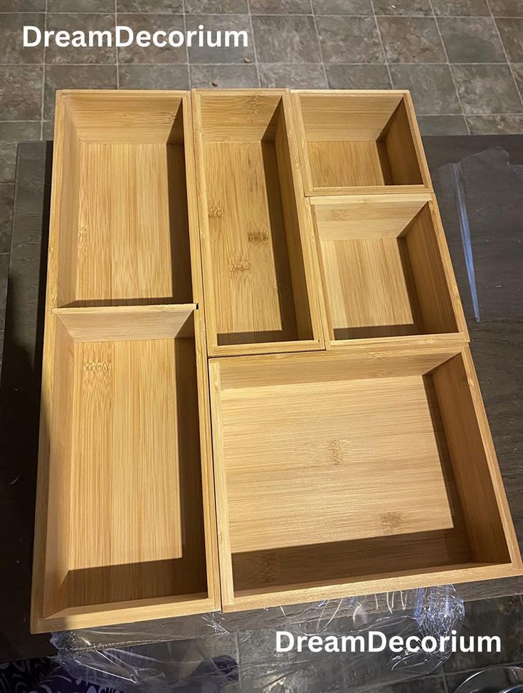 Bamboo Utensil Dividers Set