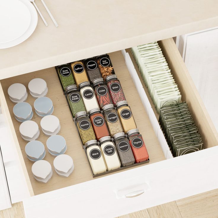 Tiered Spice Jar Drawer