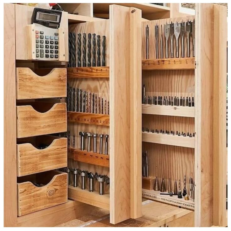 Roll-Up Door Storage For Tools