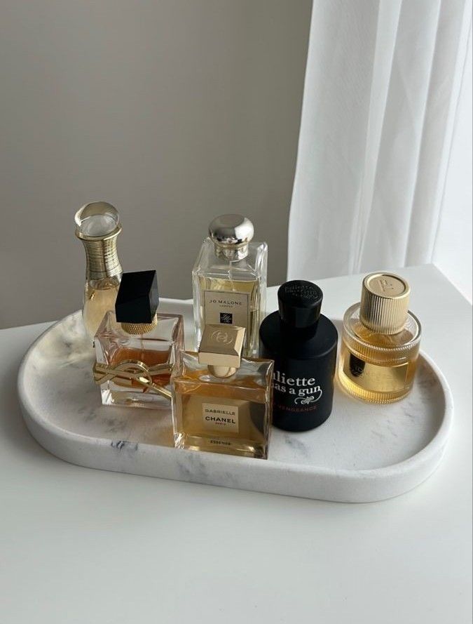 Marble Tray Perfume Setup