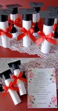 DIY Diploma Roll Table Decor