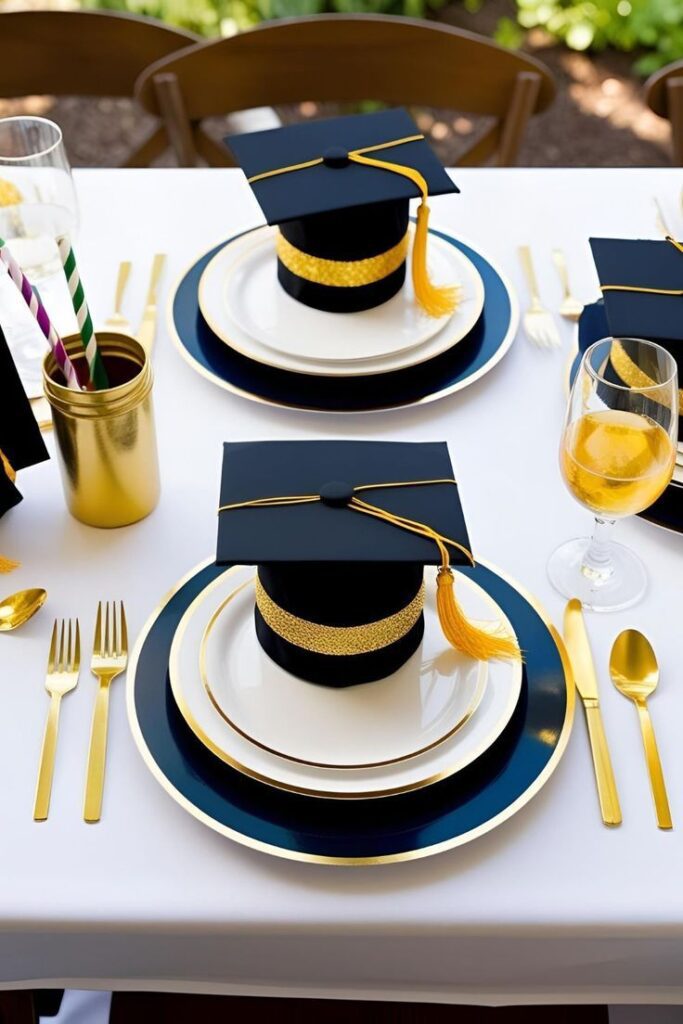 DIY Cap and Tassel Graduation Centerpiece