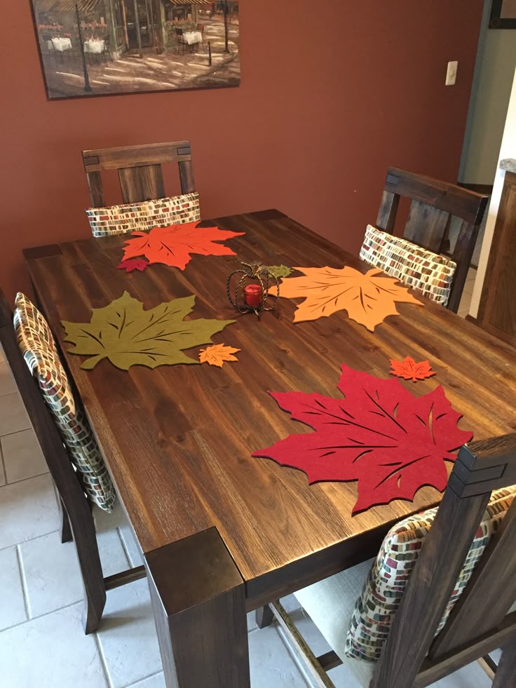Faux Leaf Placemat Under Décor