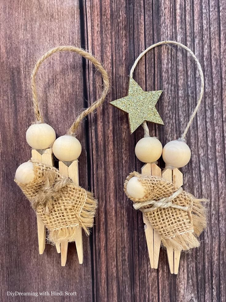 Clothespin Nativity Ornaments
