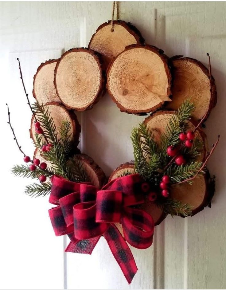 Wood Slice / Log Slice Wreath