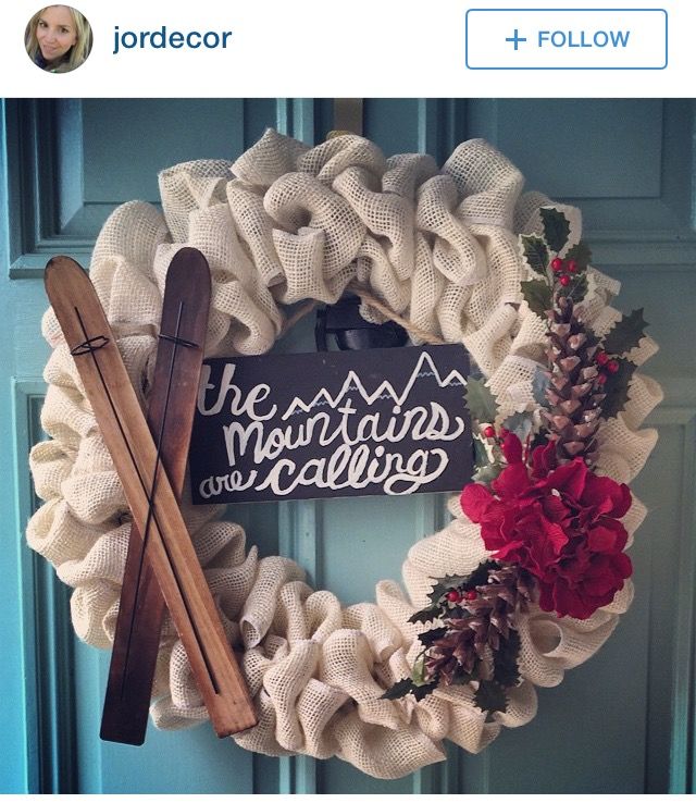 Vintage Ski / Winter Gear Wreath