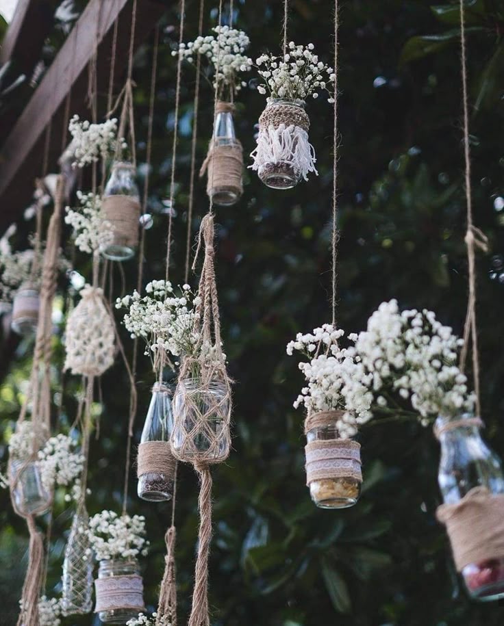 Backyard Wedding DIY Handcrafted Hanging Vase