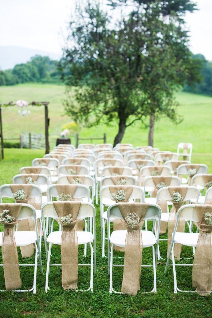 Backyard Wedding Chair Decor Idea