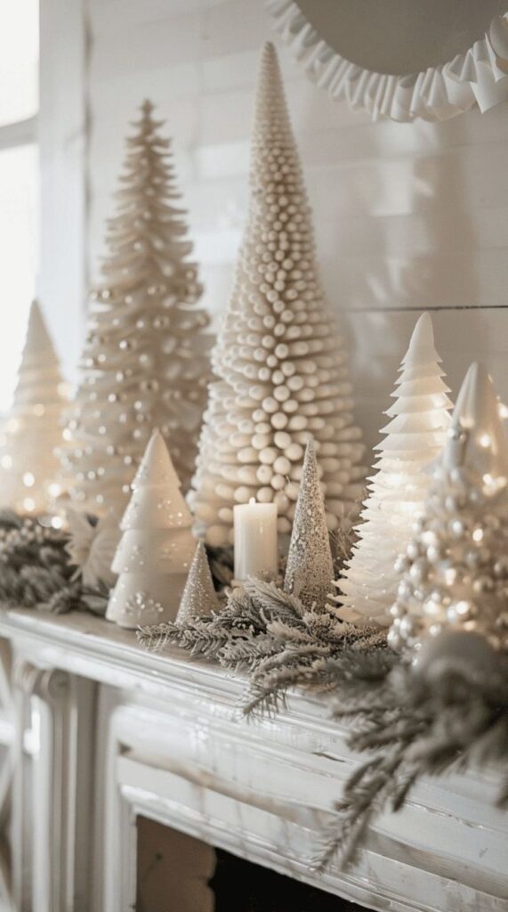 All-White Holiday Tree Setup