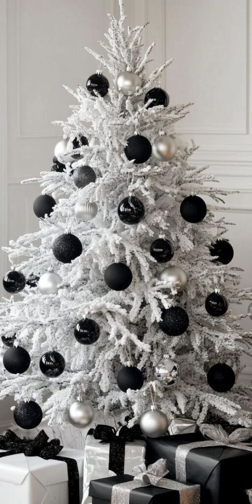 Black And White Christmas Tree