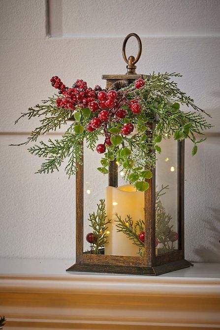 Festive Lantern Table Centerpiece