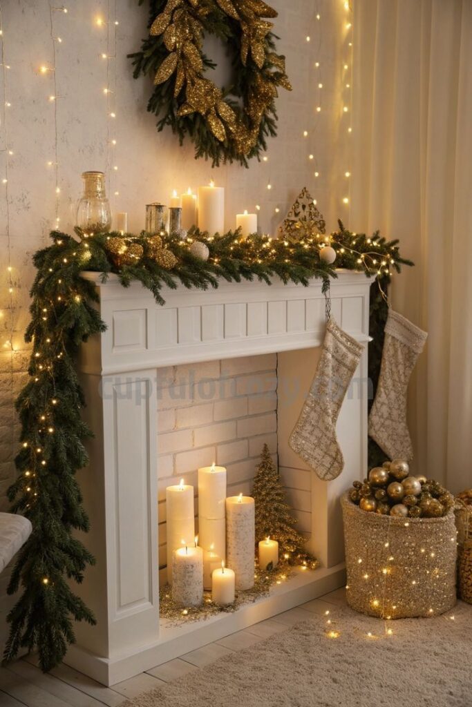 Fireplace Mantel Lantern Decor