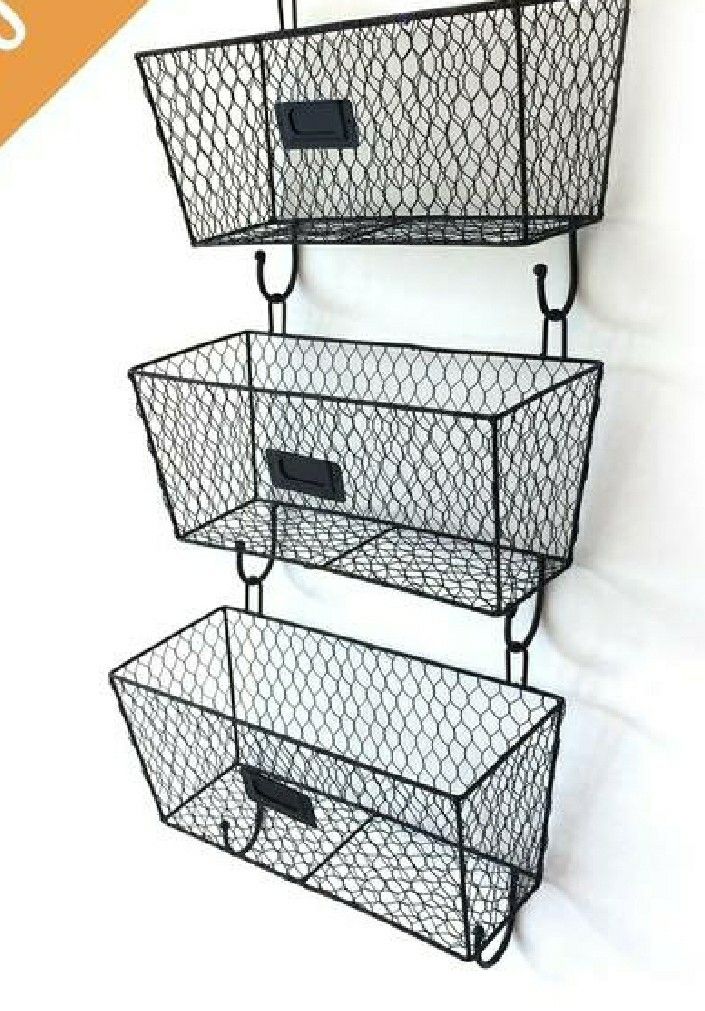 Wire Baskets Mounted On Walls