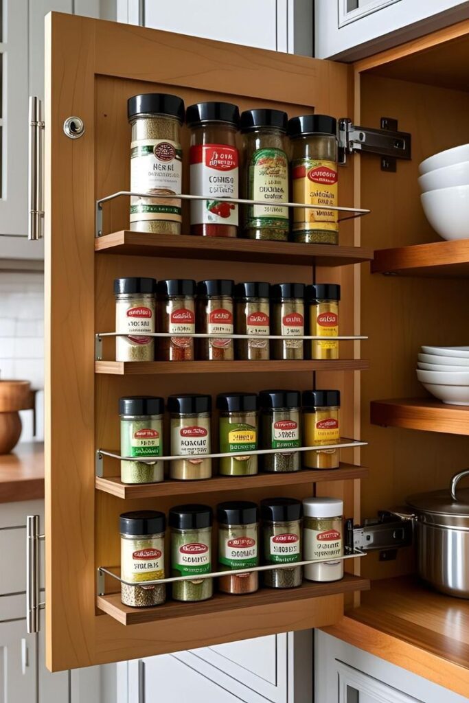 Door-Mounted Rack for Cabinets