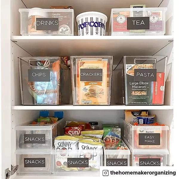 Clear Stackable Storage Bins