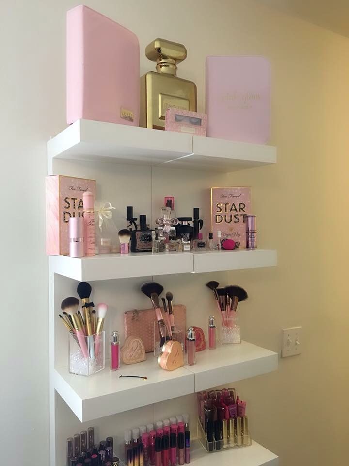 Backlit Makeup Display Shelf