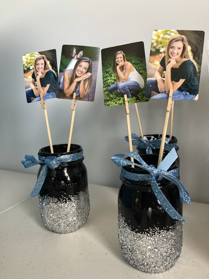 Glitter and Glam Graduation Table Decor