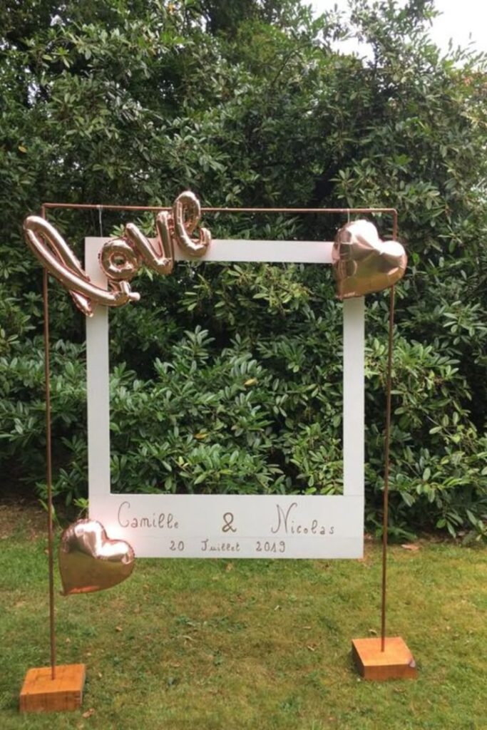 Backyard Wedding Glamorous Photo Backdrops