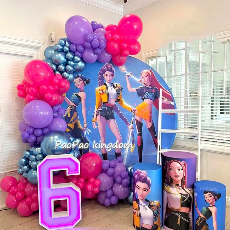 Demon Hunters Aluminum Mold Balloons Garland