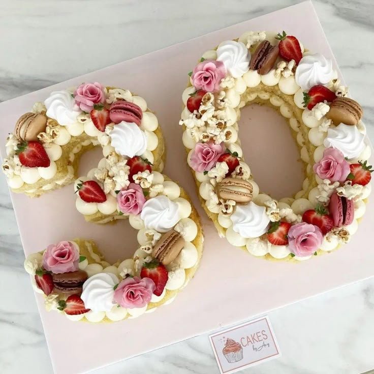 Bold Number “30” Cake