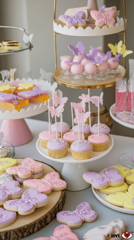 Iced Butterfly-Shaped Sugar Cookies