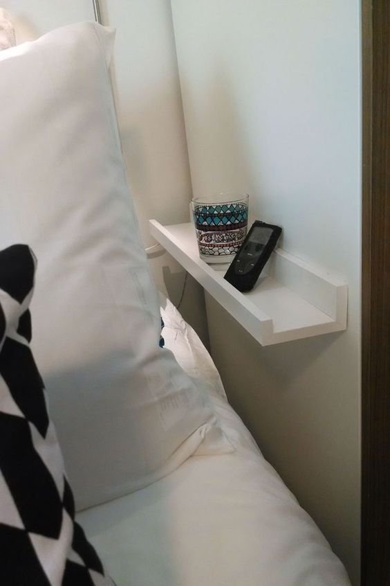 Mini Shelves Beside The Bed