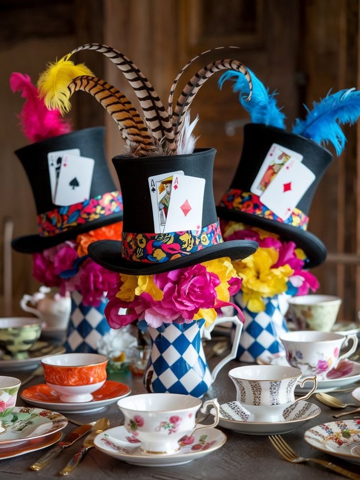 Mad Hatter Centerpiece Designs