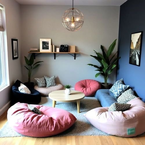 Bean Bags & String Lights