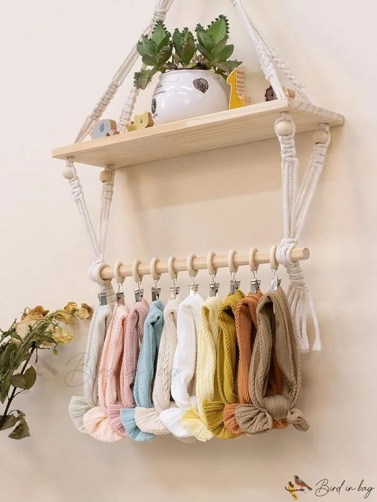 Rope Hanging DIY Shelf