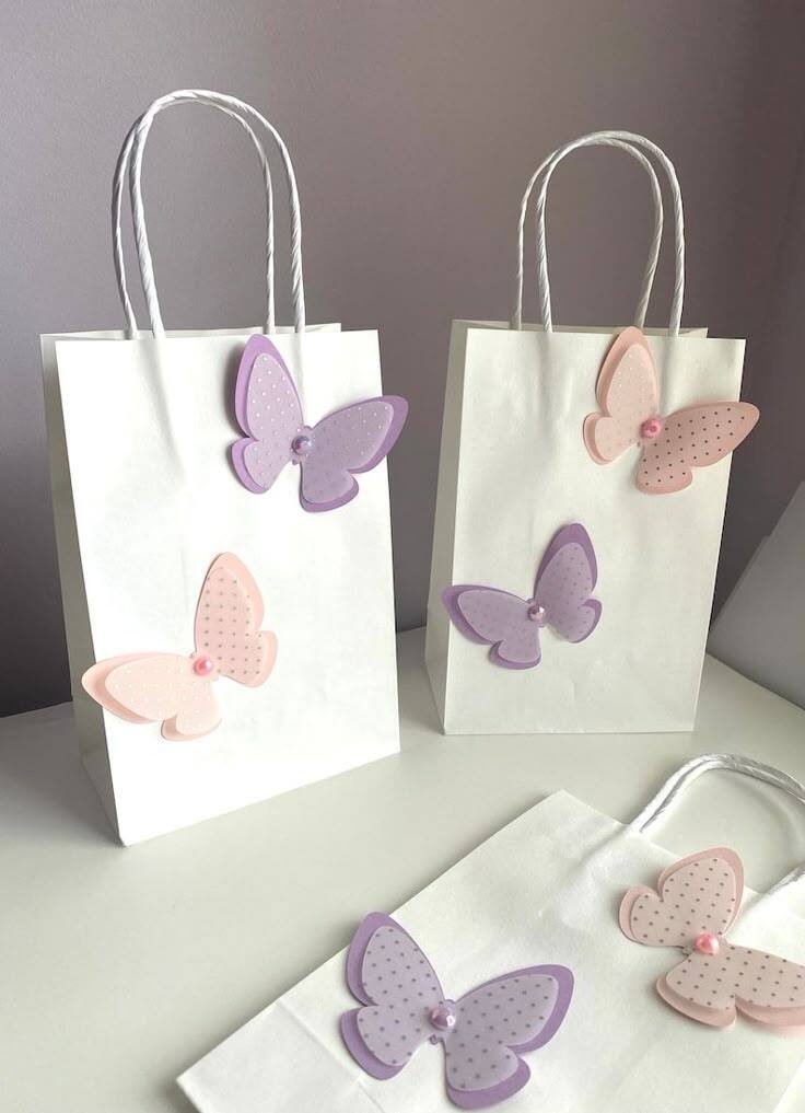 Personalized Gift Bags With Butterflies