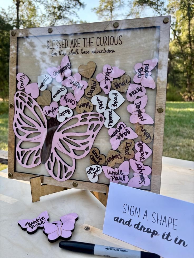 Butterfly  Frame With Family Names