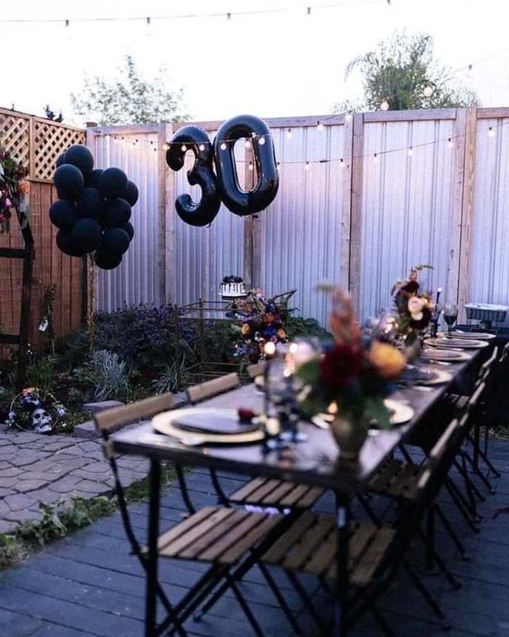 Backyard Dinner Under Lights