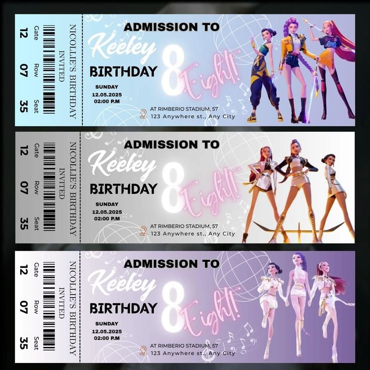 Concrete Ticket Style Invitation