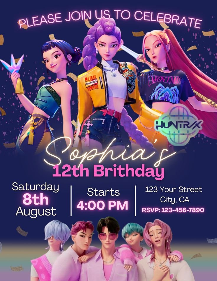 Dark Neon Digital Invitation