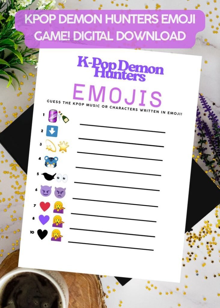 Kpop Emoji Pictionary Demon Hunter Game
