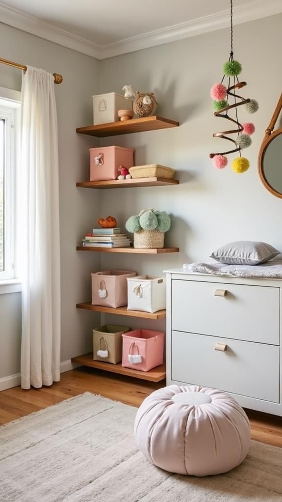 Corner Wall Floating Rack