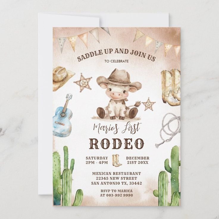 Cowboy Lasso Party Invitation