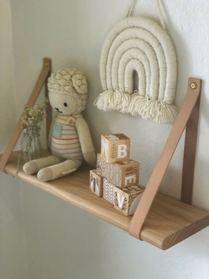 Scandinavian Wooden Wall Shelf