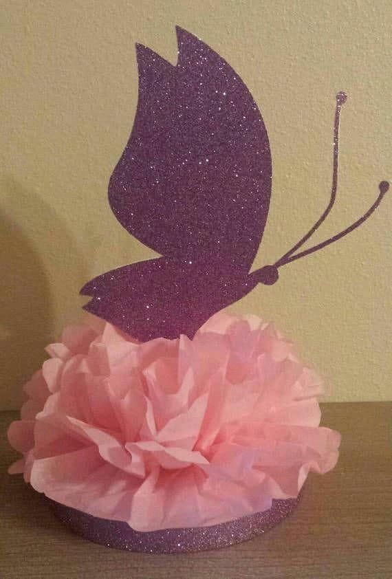 Glitter Sheet Butterfly For Centrepiece