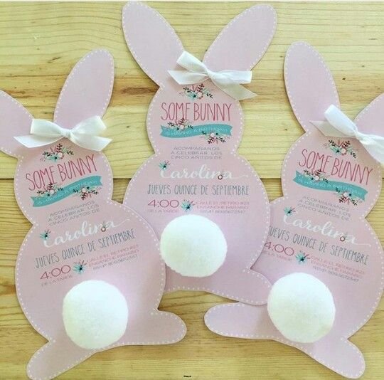 Pastel Bunny Invitation Card