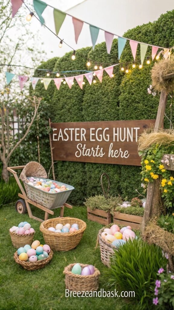 Egg Themed Backyard Setup