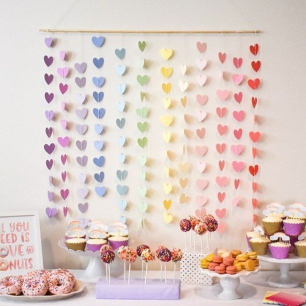 Paper Heart Garland