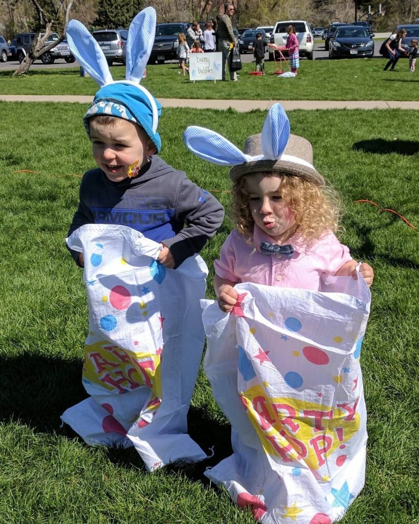 Exciting Bunny Sack Race