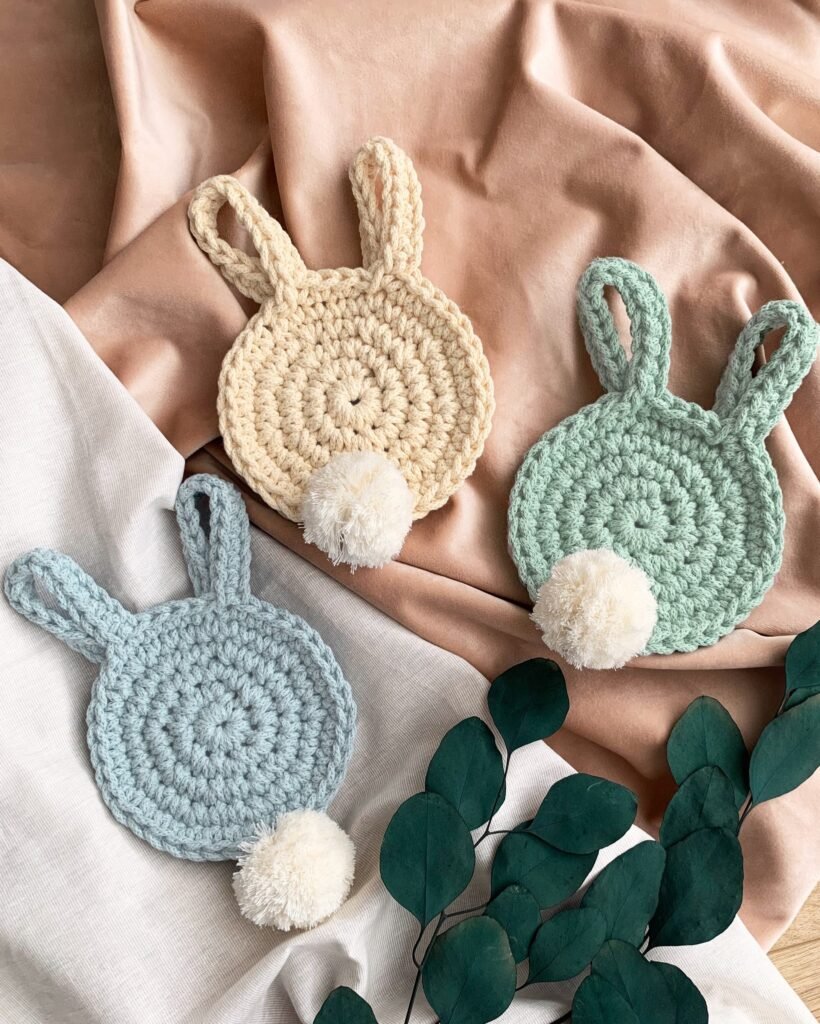 Rope Bunny Drink Coasters