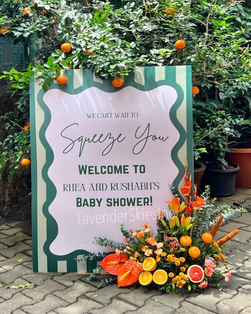 Our Little Kumquat Baby Shower Theme