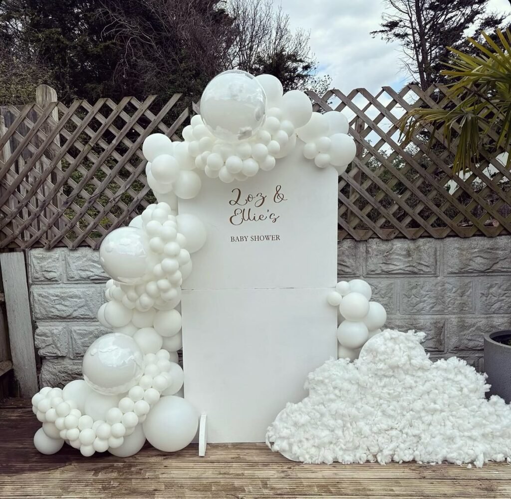 All White Baby Shower Theme
